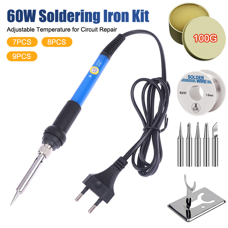 Electronics Repair Kit With Soldering Iron - Einstellbare Temperatur 220V 60W Elektrisches Lötkolben-Set