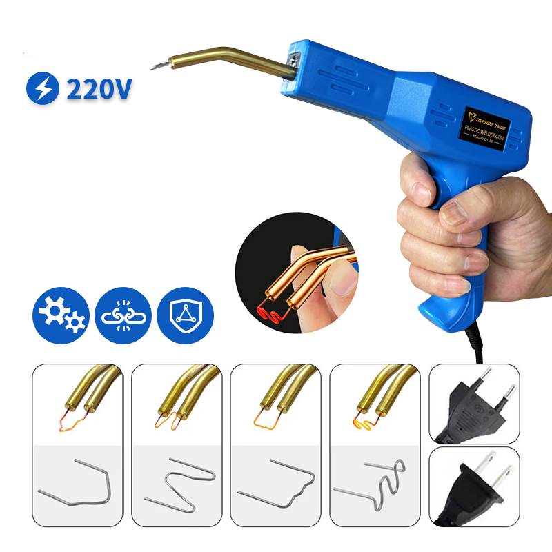 Electronics Repair Kit With Soldering Iron - Stoßstangen-Reparatur-Taschenlampen-Set, Kunststoff-Schweißer, Wärmehefter, Lötkolben, EU 220