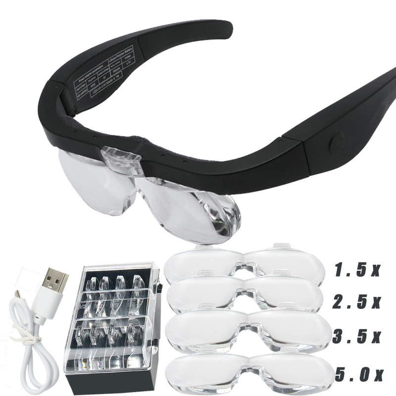 Electronics Repair Glasses - Lupenlupe, 1,5 x 2,5 x 3,5
