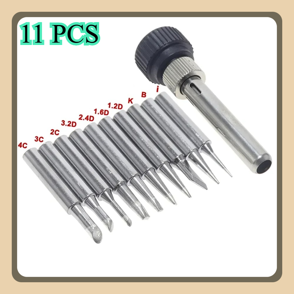 Electronics Repair Kit With Soldering Iron - 11-teiliges 900M bleifreies Lötspitzen-Set mit austauschbaren