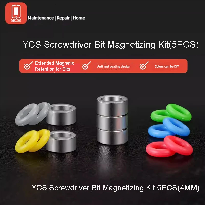 Electronics Repair Training - YCS Schraubendreher-Bit-Magnetisierungsset mit Magnetring & Magnet,