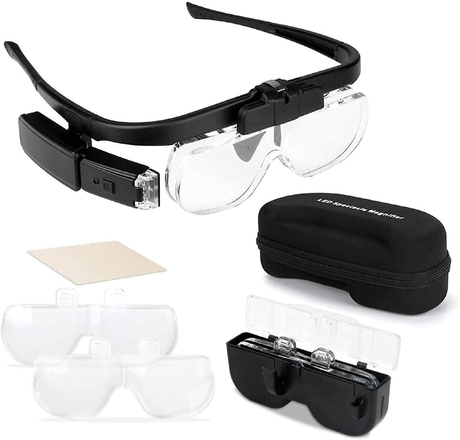 Lupenlupe 1,5X/2X/ 2,5X/3,5X/4 – Electronics Repair Glasses Bewertung und Preis