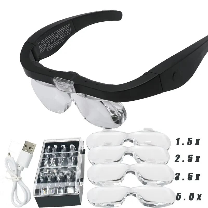 Am Kopf montierte Lupen mit 2  – Electronics Repair Glasses Bewertung und Preis